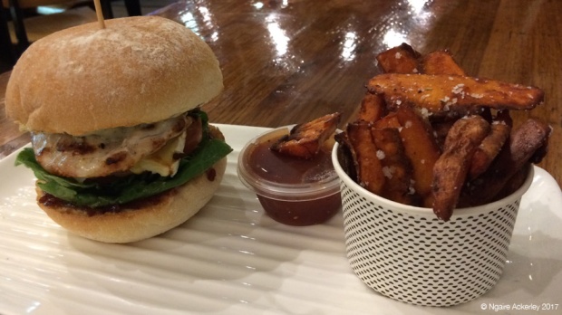Grill'd Burger and Sweet Potato Fries